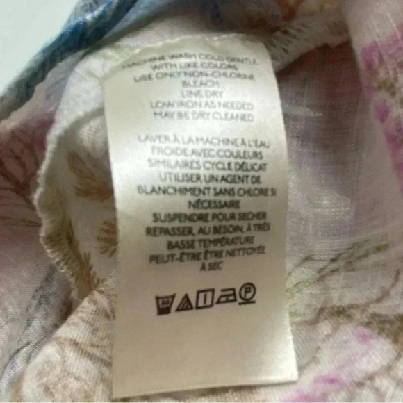 Pilcro The Tavi Tank top Anthropologie coastal grandma linen flowing tank XL - Picture 4 of 5